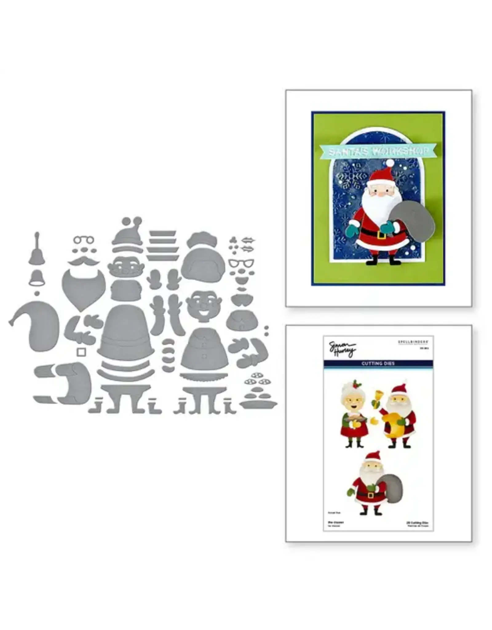 SPELLBINDERS SPELLBINDERS SIMON HURLEY NORTH POLE FRIENDS COLLECTION THE CLAUSES ETCHED DIE SET