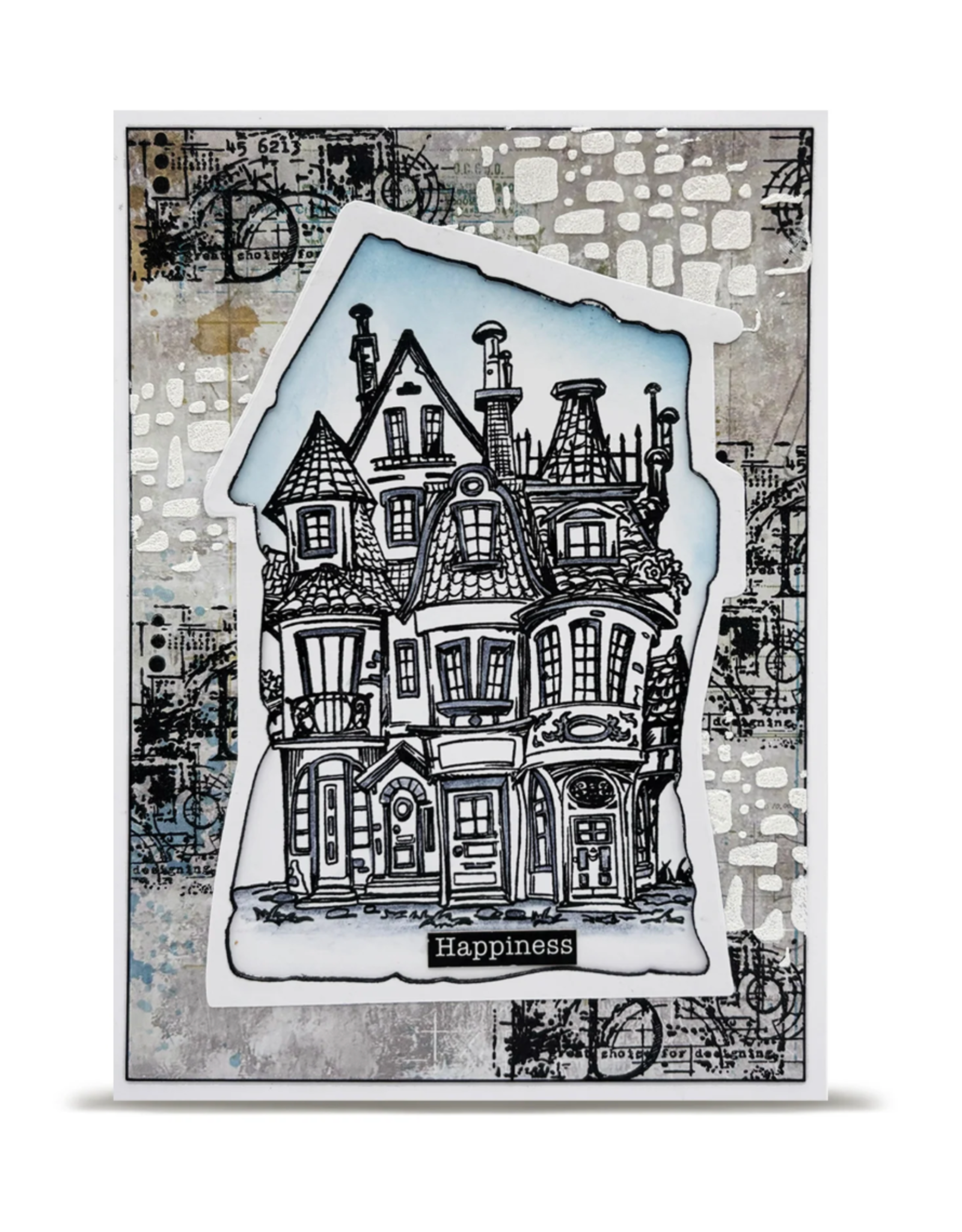 AALL & CREATE AALL & CREATE AUTOUR DE MWA #1306 MINIATURE MANSIONS A6 CLEAR STAMP SET