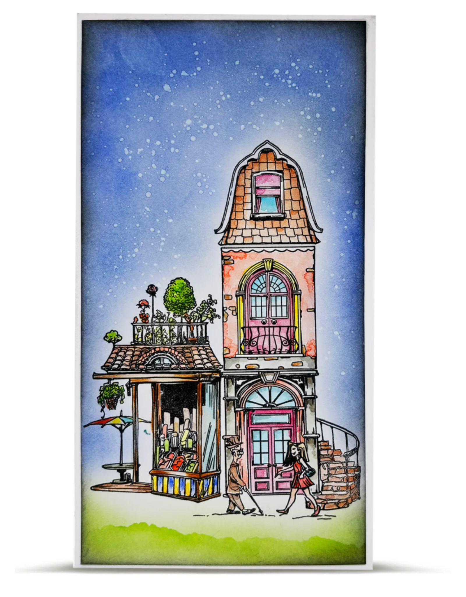 AALL & CREATE AALL & CREATE AUTOUR DE MWA #1303 NEIGHBOUR NOTES A5 CLEAR STAMP SET