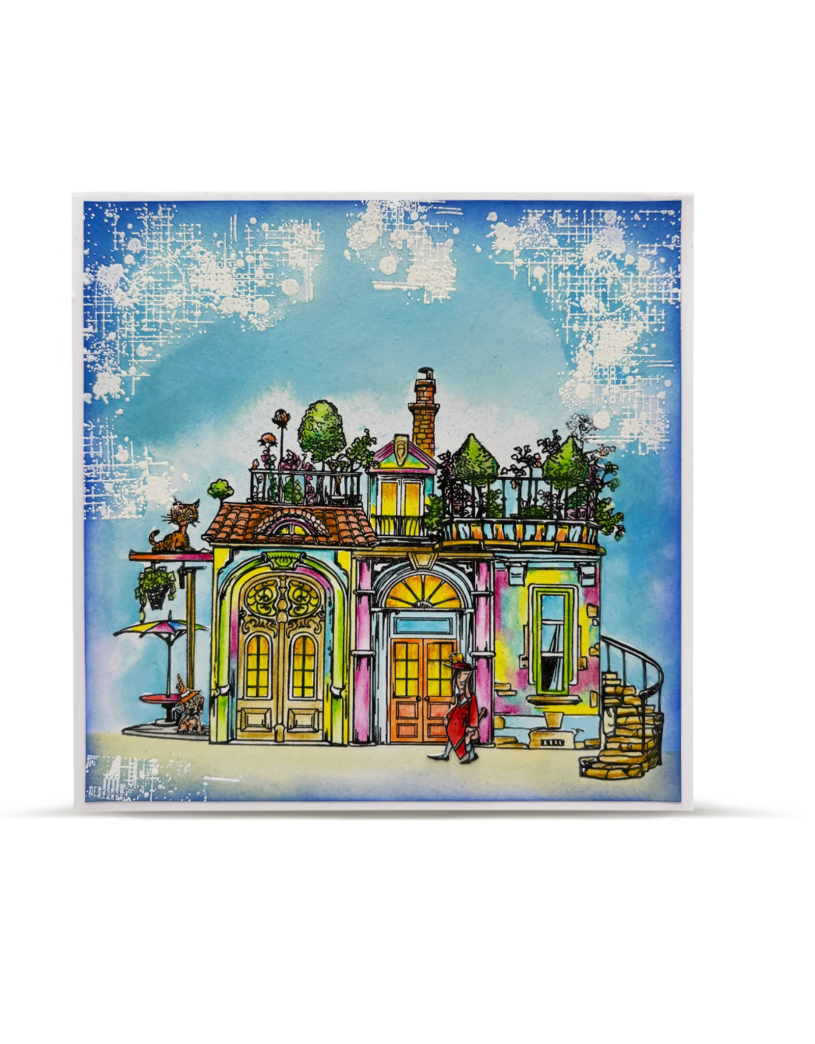 AALL & CREATE AALL & CREATE AUTOUR DE MWA #1303 NEIGHBOUR NOTES A5 CLEAR STAMP SET
