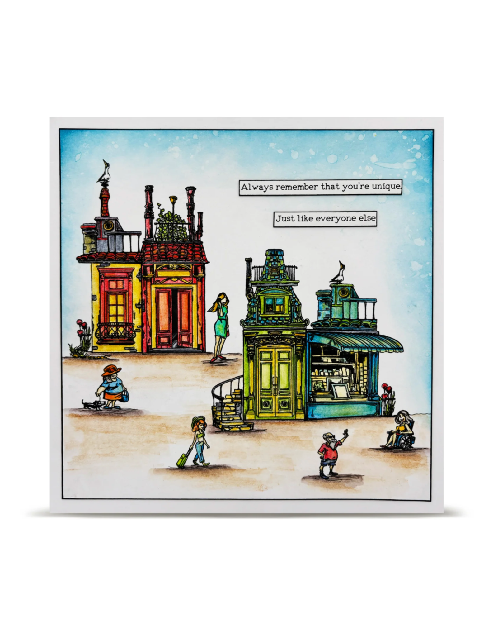 AALL & CREATE AALL & CREATE AUTOUR DE MWA #1305 HELLO NEIGHBOUR! A5 CLEAR STAMP SET