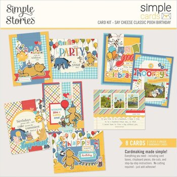 SIMPLE STORIES SIMPLE STORIES SIMPLE CARDS SAY CHEESE CLASSIC POOH BIRTHDAY CARD KIT