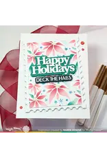 WAFFLE FLOWER WAFFLE FLOWER POINSETTIA  BACKGROUND STENCIL SET 2/PK