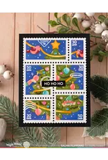 WAFFLE FLOWER WAFFLE FLOWER POSTAGE COLLAGE VERTICAL TREE STENCIL SET