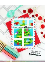 WAFFLE FLOWER WAFFLE FLOWER POSTAGE COLLAGE VERTICAL TREE STENCIL SET