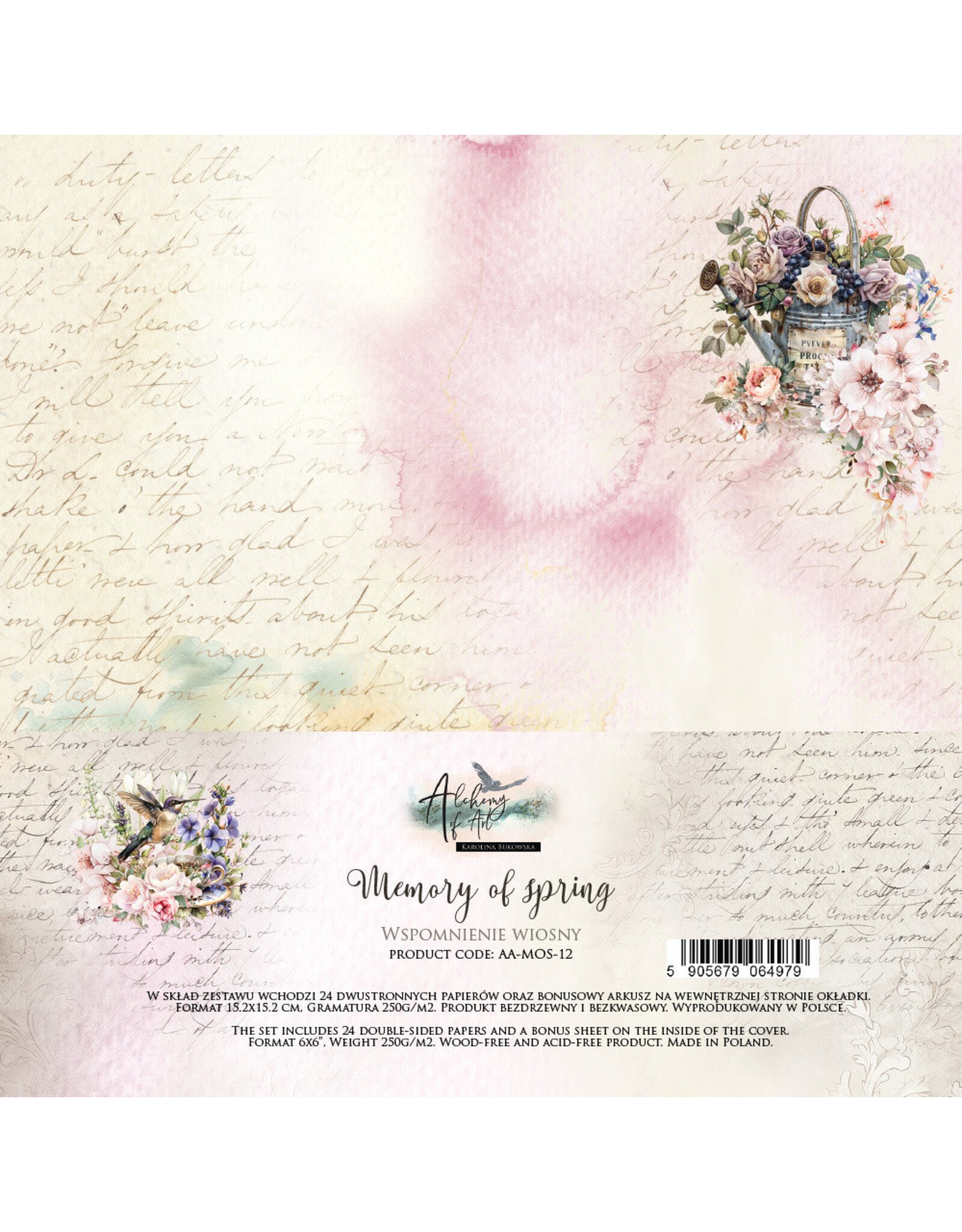 ALCHEMY OF ART ALCHEMY OF ART MEMORY OF SPRING 6x6 PAPER PACK 24 SHEETS