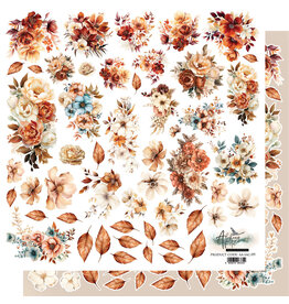ALCHEMY OF ART ALCHEMY OF ART IN AUTUMN COLORS FLOWERS 12x12 EXTRAS CARDSTOCK