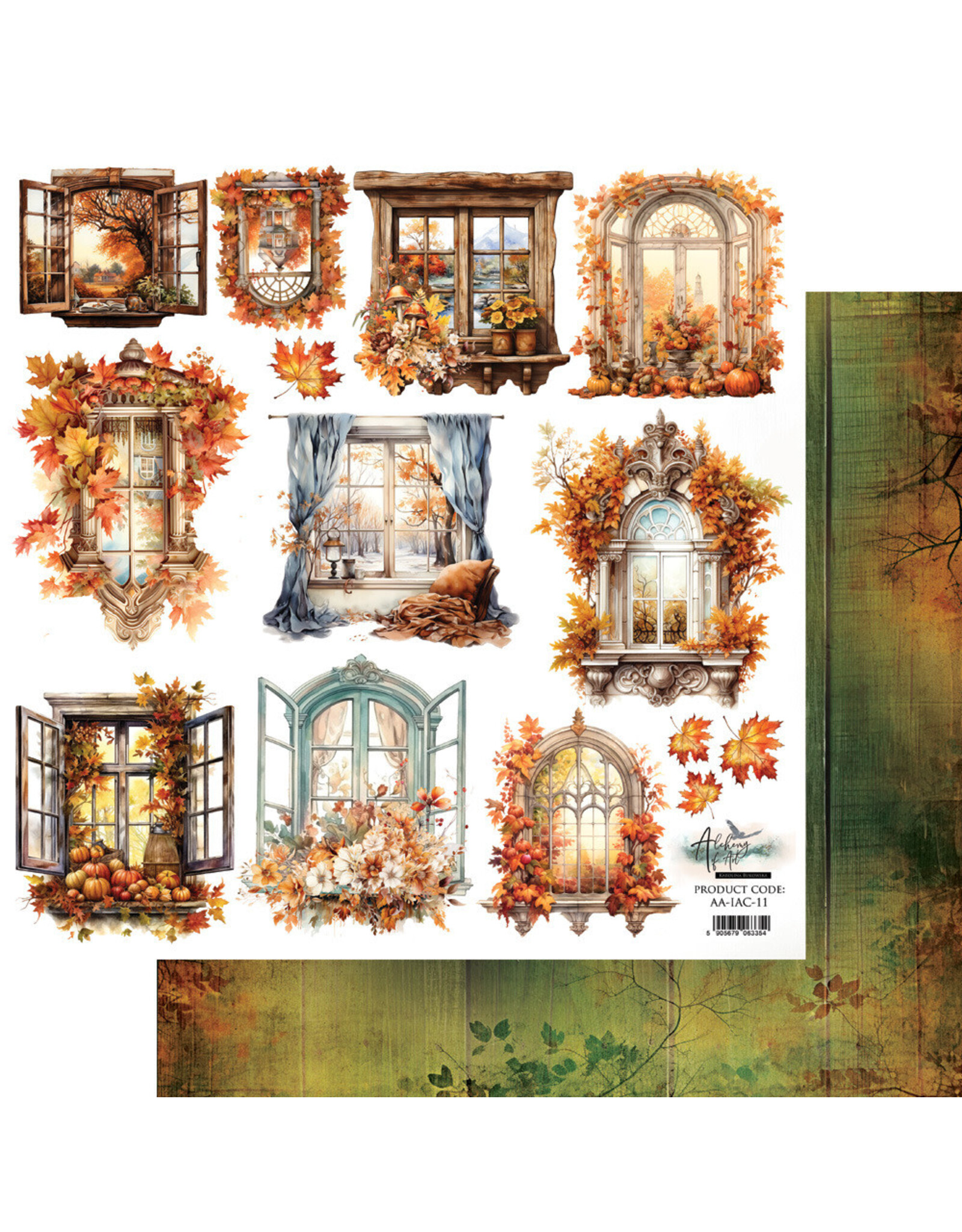 ALCHEMY OF ART ALCHEMY OF ART IN AUTUMN COLORS WINDOWS 12x12 EXTRAS CARDSTOCK