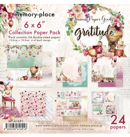 MEMORY-PLACE MEMORY-PLACE GRATITUDE 6x6 COLLECTION PACK 24 SHEETS