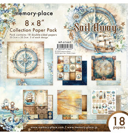 MEMORY-PLACE MEMORY-PLACE SAIL AWAY 8x8 COLLECTION PACK 18 SHEETS