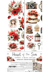 CRAFT O'CLOCK CRAFT O'CLOCK HEART OF THE SUN EXTRAS SET-MIX 6x12 COLLECTION PACK 18 SHEETS
