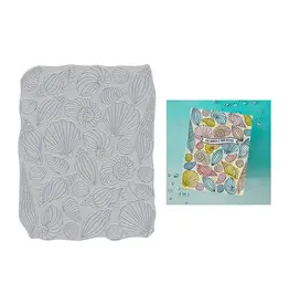 HERO ARTS HERO ARTS SUMMER BY THE SHORE COLLECTION SCATTERED SHELLS LETTERPRESS + FOIL PLATE
