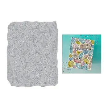 HERO ARTS HERO ARTS SUMMER BY THE SHORE COLLECTION SCATTERED SHELLS LETTERPRESS + FOIL PLATE
