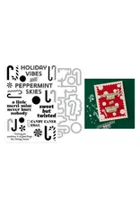 HERO ARTS HERO ARTS CANDY CANE SEASON COLLECTION A LITTLE MERRI-MENT CLEAR STAMP AND DIE SET