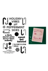 HERO ARTS HERO ARTS CANDY CANE SEASON COLLECTION A LITTLE MERRI-MENT CLEAR STAMP SET
