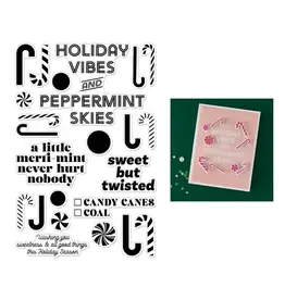 HERO ARTS HERO ARTS CANDY CANE SEASON COLLECTION A LITTLE MERRI-MENT CLEAR STAMP SET