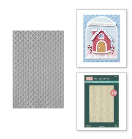 SPELLBINDERS SPELLBINDERS STAMPERIA CANDY CHRISTMAS COLLECTION WAFFLE CONE 3D EMBOSSING FOLDER