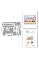 SPELLBINDERS SPELLBINDERS STAMPERIA CANDY CHRISTMAS COLLECTION GINGERBREAD TRAIN ETCHED DIE SET