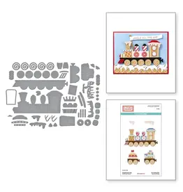 SPELLBINDERS SPELLBINDERS STAMPERIA CANDY CHRISTMAS COLLECTION GINGERBREAD TRAIN ETCHED DIE SET