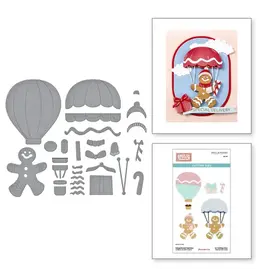SPELLBINDERS SPELLBINDERS STAMPERIA CANDY CHRISTMAS COLLECTION GINGERBREAD DELIVERY ETCHED DIE SET