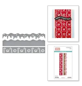 SPELLBINDERS SPELLBINDERS STAMPERIA CANDY CHRISTMAS COLLECTION SWEET BORDERS ETCHED DIE SET