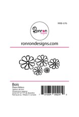 RONRON DESIGNS RONRON DESIGNS FLEURS RÉTROS WOOD PIECES