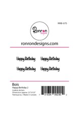 RONRON DESIGNS RONRON DESIGNS HAPPY BIRTHDAY 2 WOOD PIECES