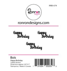 RONRON DESIGNS RONRON DESIGNS HAPPY BIRTHDAY 1 WOOD PIECES