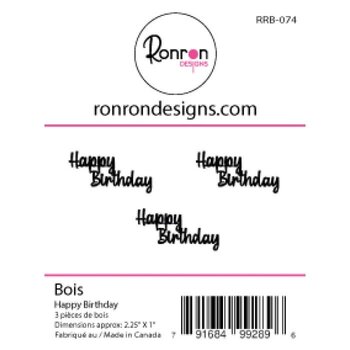 RONRON DESIGNS RONRON DESIGNS HAPPY BIRTHDAY 1 WOOD PIECES