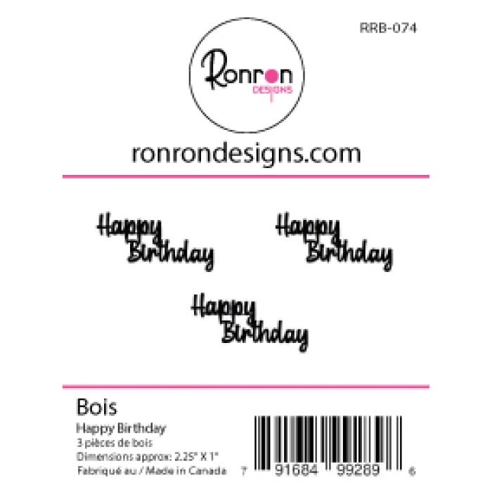 RONRON DESIGNS RONRON DESIGNS HAPPY BIRTHDAY 1 WOOD PIECES