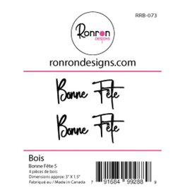 RONRON DESIGNS RONRON DESIGNS BONNE FÊTE 5 WOOD PIECES