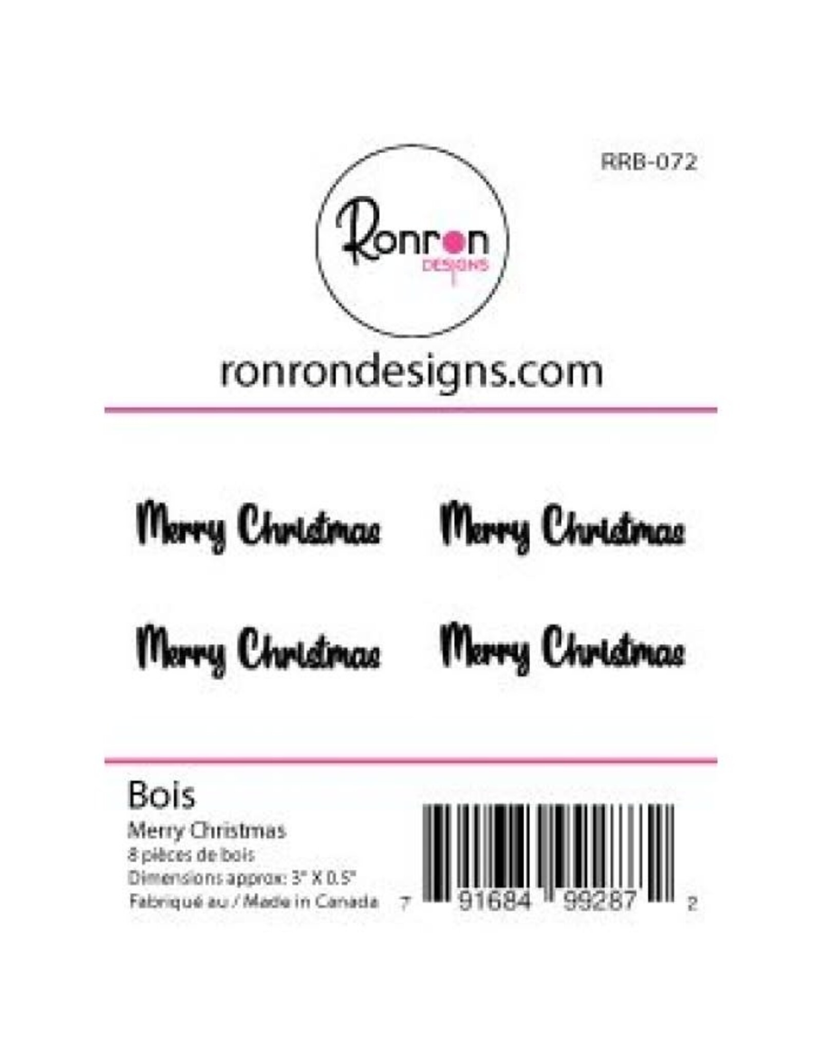 RONRON DESIGNS RONRON DESIGNS MERRY CHRISTMAS WOOD PIECES