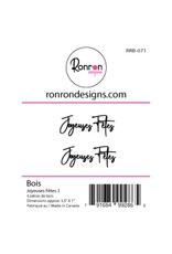 RONRON DESIGNS RONRON DESIGNS JOYEUSES FÊTES 3 WOOD PIECES