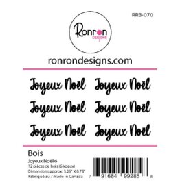 RONRON DESIGNS RONRON DESIGNS JOYEUX NOËL 6 WOOD PIECES