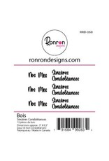 RONRON DESIGNS RONRON DESIGNS SINCÈRES CONDOLÉANCES 2 WOOD PIECES