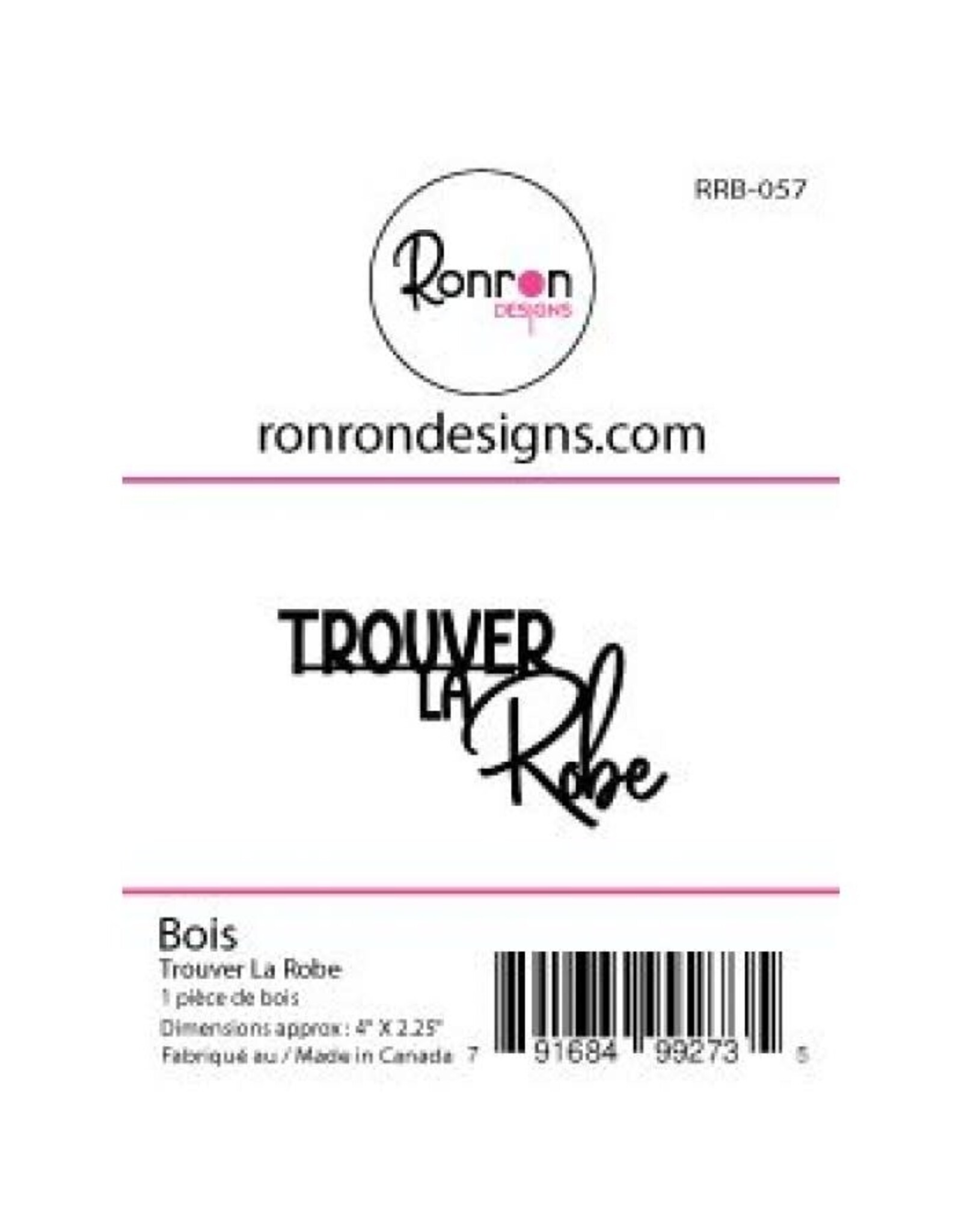 RONRON DESIGNS RONRON DESIGNS TROUVER LA ROBE WOOD PIECE