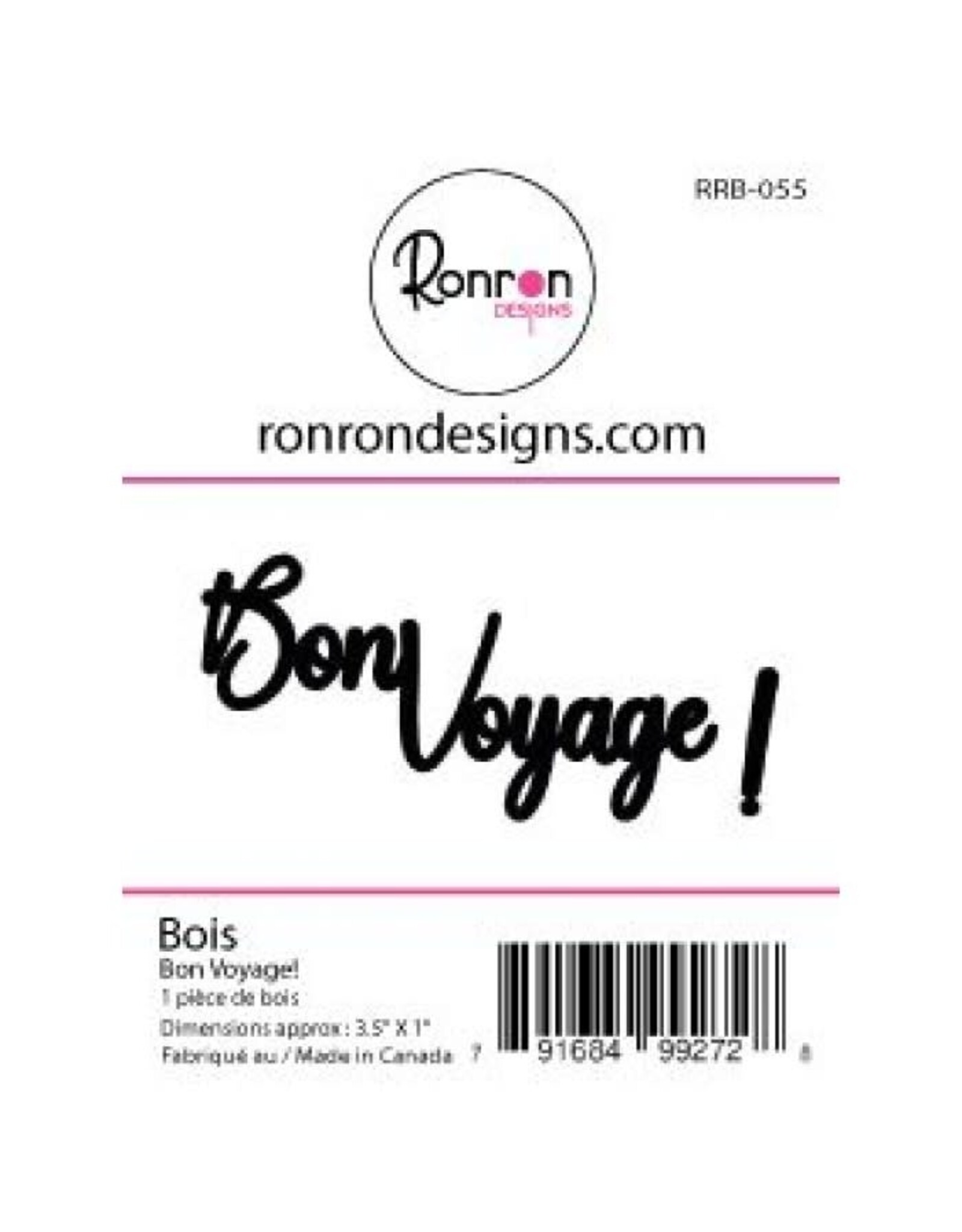 RONRON DESIGNS RONRON DESIGNS BON VOYAGE! WOOD PIECE