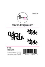 RONRON DESIGNS RONRON DESIGNS C'EST TA FÊTE WOOD PIECES