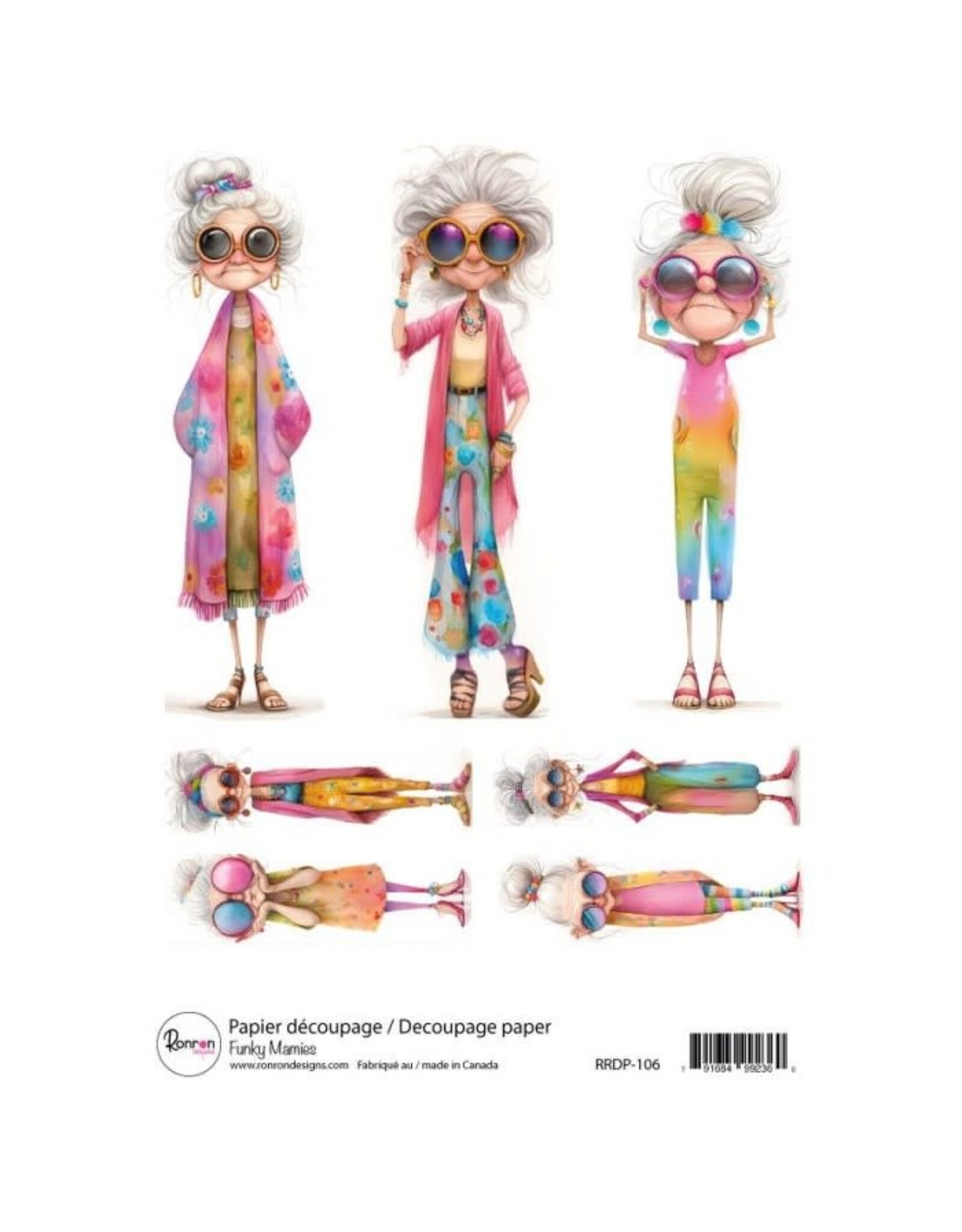 RONRON DESIGNS RONRON DESIGNS FUNKY MAMIES RICE PAPER