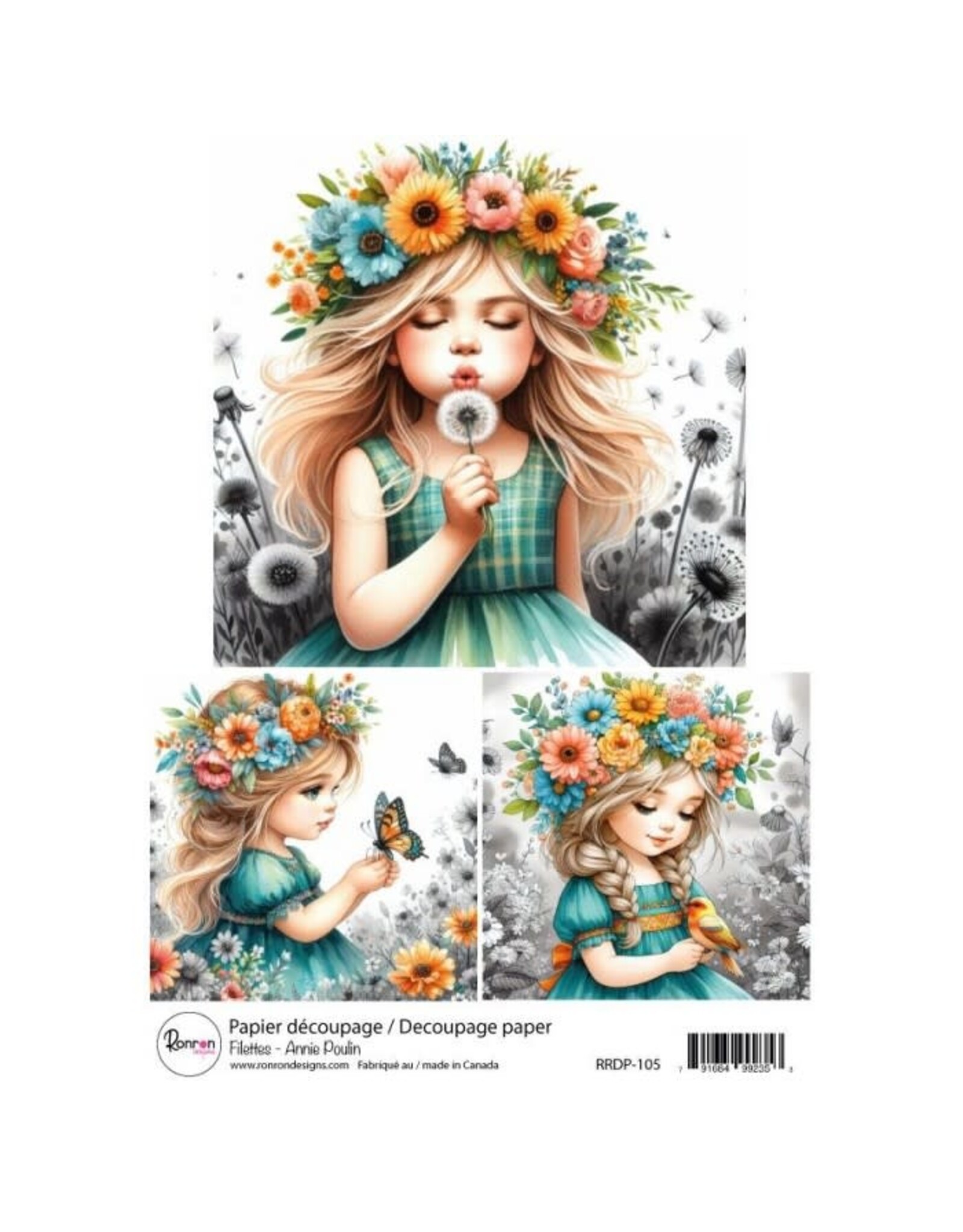 RONRON DESIGNS RONRON DESIGNS ANNIE POULIN - FILLETTES RICE PAPER