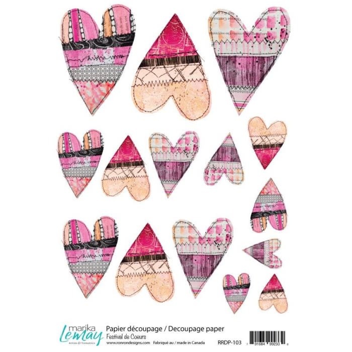 RONRON DESIGNS RONRON DESIGNS MARIKA LEMAY - FESTIVAL DE COEURS RICE PAPER