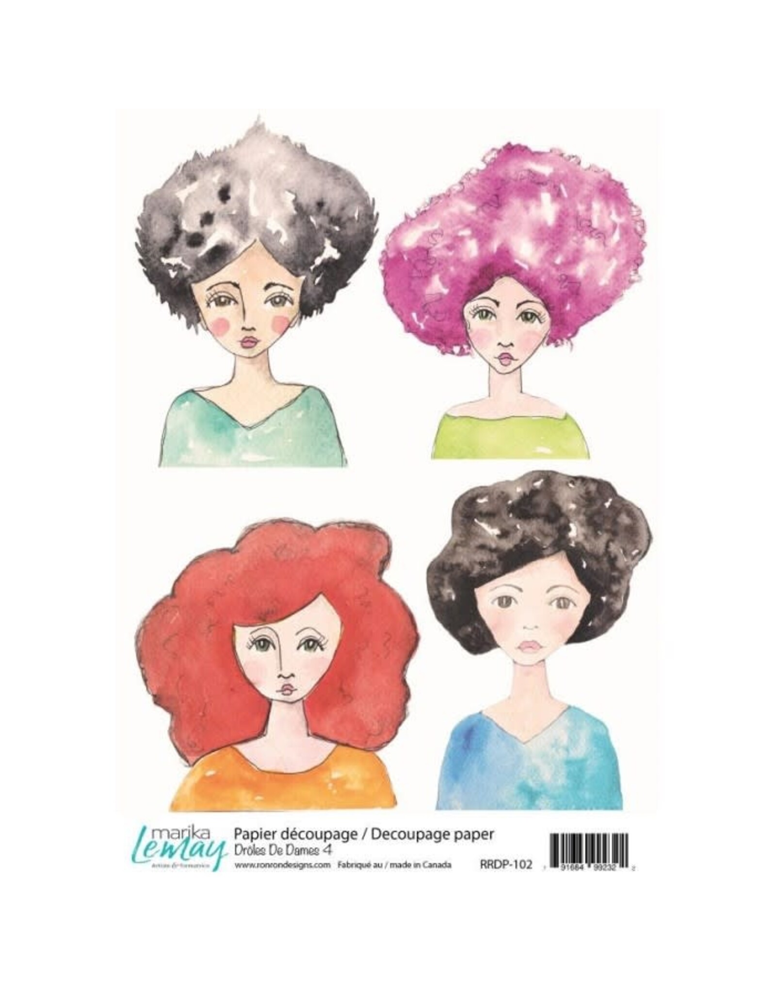 RONRON DESIGNS RONRON DESIGNS MARIKA LEMAY - DRÔLES DE DAMES 4 RICE PAPER