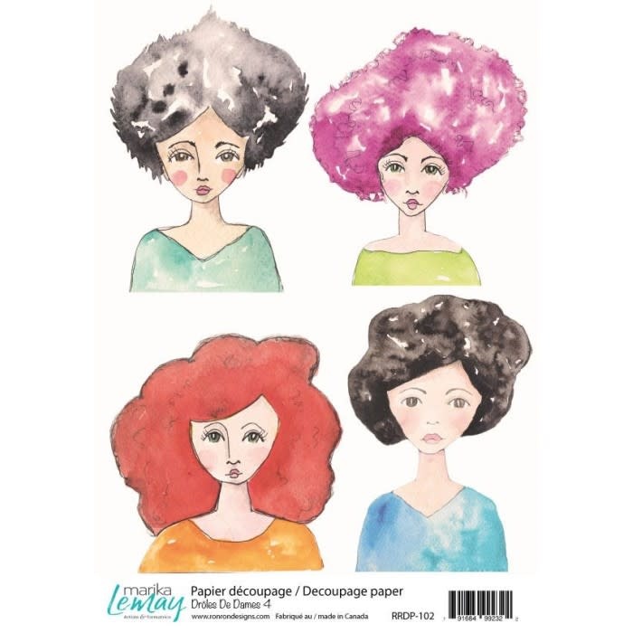 RONRON DESIGNS RONRON DESIGNS MARIKA LEMAY - DRÔLES DE DAMES 4 RICE PAPER