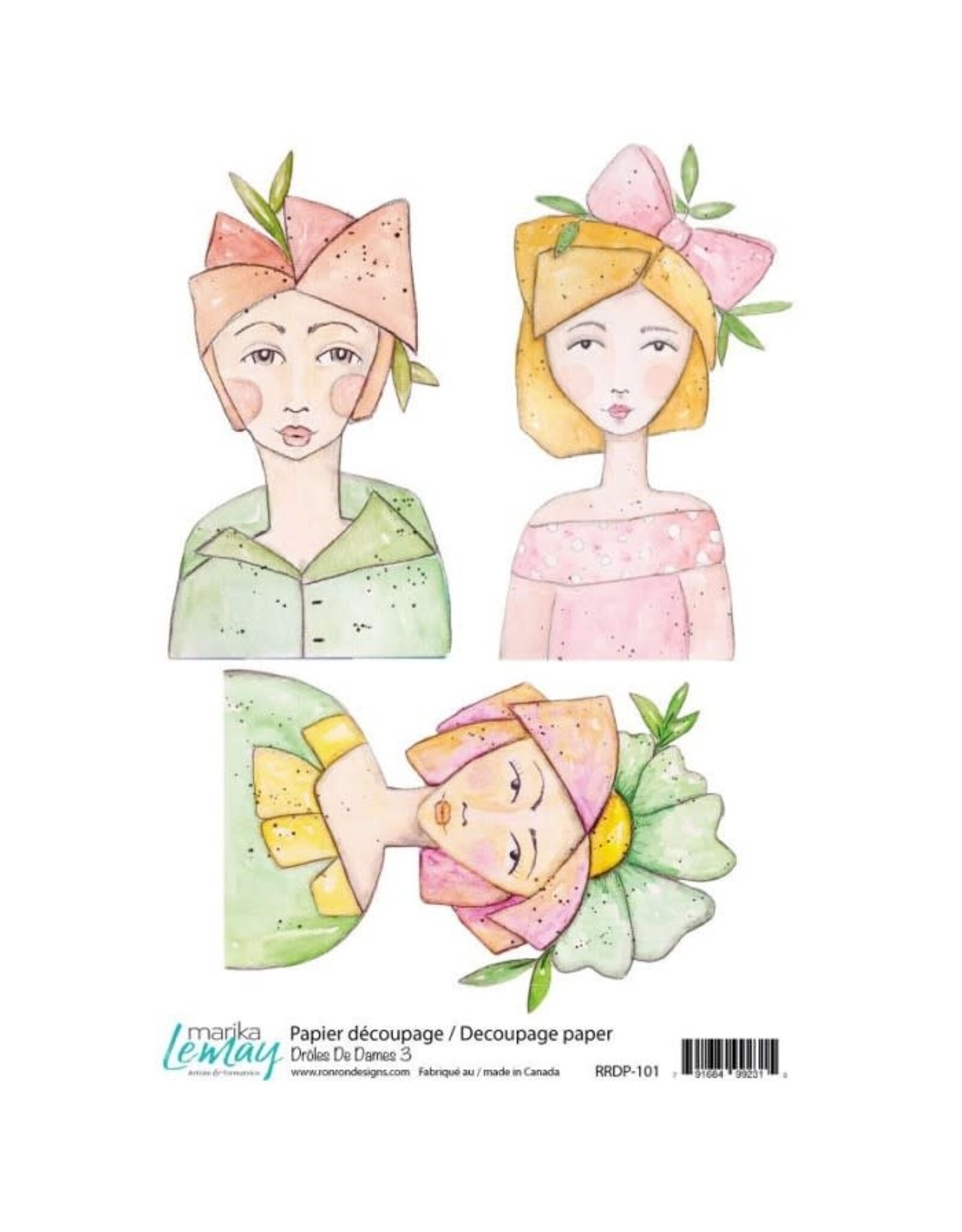 RONRON DESIGNS RONRON DESIGNS MARIKA LEMAY - DRÔLES DE DAMES 3 RICE PAPER