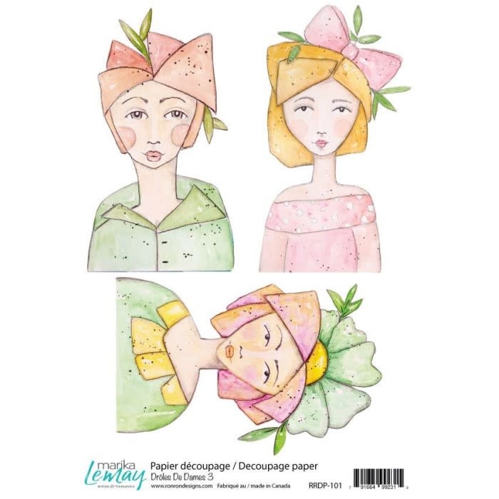 RONRON DESIGNS RONRON DESIGNS MARIKA LEMAY - DRÔLES DE DAMES 3 RICE PAPER