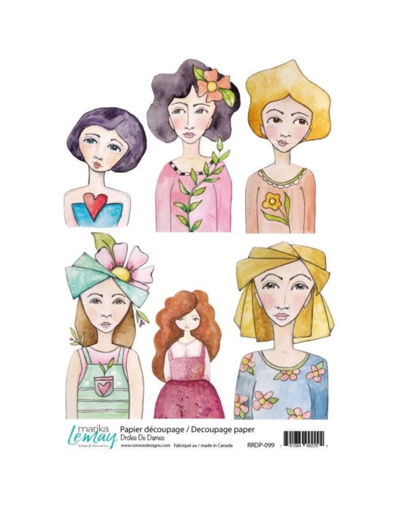 RONRON DESIGNS RONRON DESIGNS MARIKA LEMAY - DRÔLES DE DAMES RICE PAPER