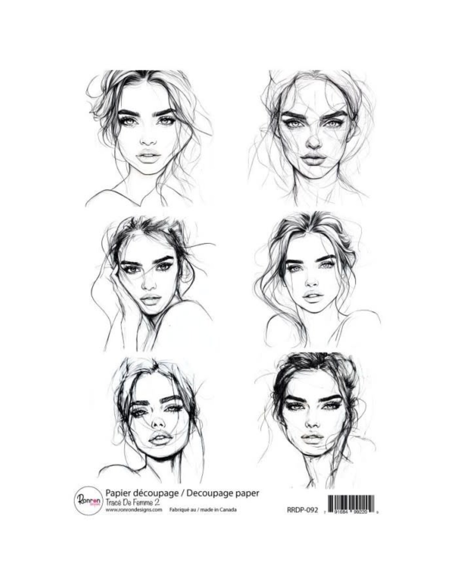 RONRON DESIGNS RONRON DESIGNS TRACÉ DE FEMME 2 RICE PAPER