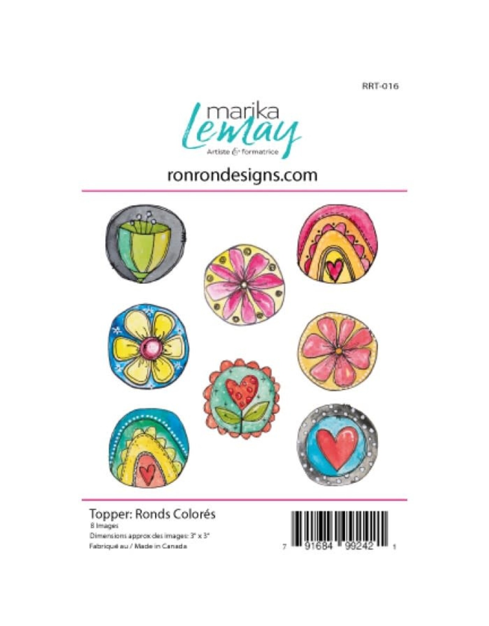 RONRON DESIGNS RONRON DESIGNS MARIKA LEMAY - RONDS COLORÉS TOPPERS