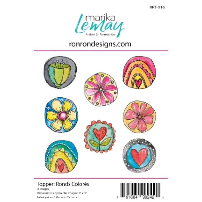 RONRON DESIGNS RONRON DESIGNS MARIKA LEMAY - RONDS COLORÉS TOPPERS