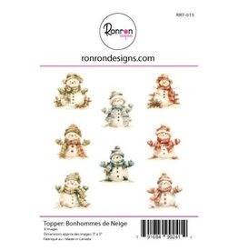 RONRON DESIGNS RONRON DESIGNS BONHOMMES DE NEIGE TOPPERS